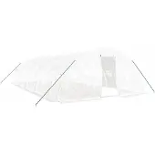 vidaXL Tuinkas met stalen frame 50 m² 10x5x2,3 m wit