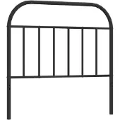 vidaXL Vervangend hoofdbord metaal zwart 107 cm
