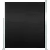 vidaXL Wind-/zonnescherm uittrekbaar 160x300 cm zwart