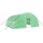 vidaXL Tuinkas met stalen frame 36 m² 6x6x2,85 m groen