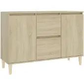 vidaXL Dressoir 101x35x70 cm bewerkt hout sonoma eikenkleurig