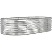 vidaXL Plantenbak 152x80x36 cm gegalvaniseerd staal zilverkleurig