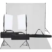 vidaXL Fotostudioset met verlichtingsset en achtergrond