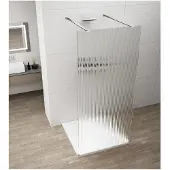 Polysan Esca Chrome Eendelige glazen douchewand, vrijstaand, Flute-glas, 100cm