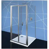 Polysan Easy Douchecabine aan drie zijden 100x100cm, opklapbare deuren, links/rechts-uitvoering, helder glas