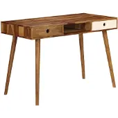 vidaXL Bureau, 110 x 55 x 76 cm, massief acaciahout