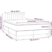 vidaXL Boxspring met matras stof donkerbruin 120x200 cm