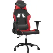 vidaXL Gamestoel kunstleer zwart en rood