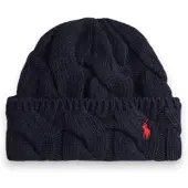 Ralph Lauren Dames Muts van wolmix met marineblauwe strepen (OSFA), Casual 455P18125001