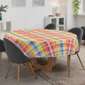 ANRO Tafelkleed Bloemenranken Meerkleurig Rond Ø140cm Met sierband Afwasbaar Waterafstotend