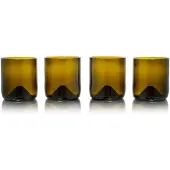 Rebottled Short Tumbler 4-pack glazen set - Green