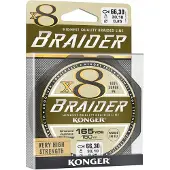 Konger Braider X8 Dyneema Vislijn 0.18mm 150m Groen