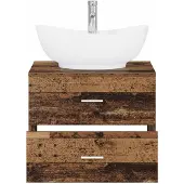 vidaXL Badkamermeubel Set Oud hout Bewerkt hout