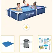 Bestway Steel Pro, rechthoekig zwembad - 221x150x43 cm - 4-delig - S22291