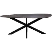Giga Meubel Eettafel Owen Kiezel Bruin Matrix-poot 200cm