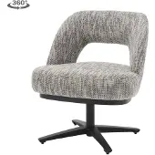 Tower Living Eetkamerstoel Caldes Lounge - Lichtgrijs Stof - 66x70x84cm