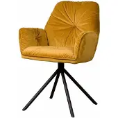 Tower Living Eetkamerstoel Palma - Geel Stof - 63x62x90cm