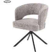 Tower Living Eetkamerstoel Mura - Zilver Stof - 62x60x81cm