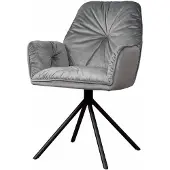Tower Living Eetkamerstoel Palma - Grijs Stof - 63x62x90cm