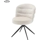 Tower Living Eetkamerstoel Carro - Wit Stof - 70x59x88cm