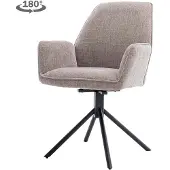 Tower Living Eetkamerstoel Amaro - Beige Stof - 65x60x89cm