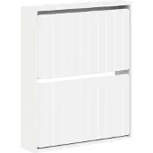 vidaXL Wandgemonteerde Schoenenkast ZWOLLE 71 x 17 x 86 cm Wit