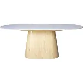Giga Meubel Eettafel Madia Naturel Marmer 200cm Ovaal