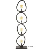 Nest of Nora Vloerlamp Sola - 4-lichts rond - Zwart