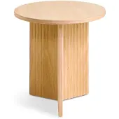 Nest of Nora Ronde houten bijzettafel met latten onderstel - Naturel