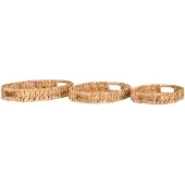 Nest of Nora Dienbladen set van 3 - Waterhyacint - Natural