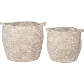 Nest of Nora Opbergmanden set van 2 - Katoen - Beige