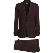 BOSS Slim-fit pak van scheerwol met microdessin Maat 44