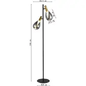 Kare Vloerlamp Fari, helder / transparant, Woon-/ Eetkamer, Glas, Modern, vloerlamp
