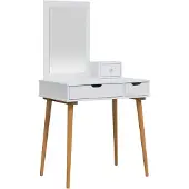 vidaXL Make-up tafel set FAUSKE, 3 stuks, wit, 76 x 50 x 143 cm