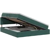 vidaXL Opbergbed met hoofdeinde Donkergroen 180 x 200 cm Fluweel