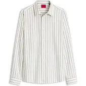 HUGO Relaxed-fit overhemd van geborsteld katoenen flanel Maat M