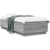 vidaXL Bedframe, grijs Sonoma, 80 x 200 cm, houtvezel