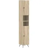 vidaXL 3-delig badkamerkast set BREDA Bewerkt hout