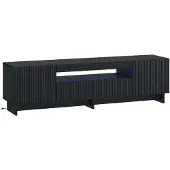 vidaXL LED tv-meubel EDE 153 x 35 x 43 cm Zwart Bewerkt hout