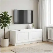vidaXL Tv-meubel Wit Bewerkt hout