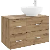 vidaXL Badkamerkastset, 2 stuks, Artisan-eikenhout fineer