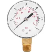 OEM Mini-drukmeter voor 0-15 psi / 0-1 bar, kleine dubbele manometer