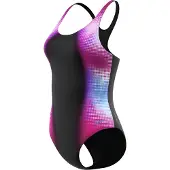 Speedo - Women's Print Medalist Swimsuit - Badpak 42, blauw