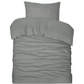 DoubleDry Dekbedovertrek seersucker 100% katoen eenpersoons 140x200/220 cm +