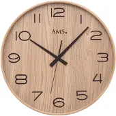 AMS 5522 Wandklok zendergestuurd hout 40 cm u00c3