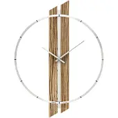 AMS W9606 wandklok met behuizing van noten hout