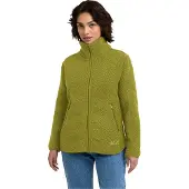 Jack Wolfskin - Women's High Curl Jacket - Fleecevest XL, olijfgroen