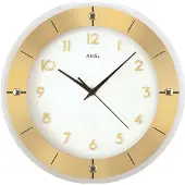 AMS W9450 – Wandklok, Quartz – Glas – Messing – Ø31 cm – Goud/wit