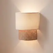 Duolla Wandlamp Boho, bruin / roest, Hal, Textiel / Stof / Zijde, wandlamp