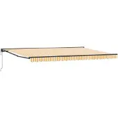 vidaXL Zonnescherm Frame Geel en Wit 500 × 300 cm